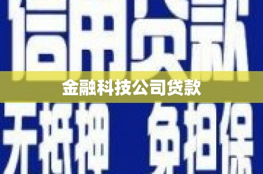澎湖金融科技公司贷款