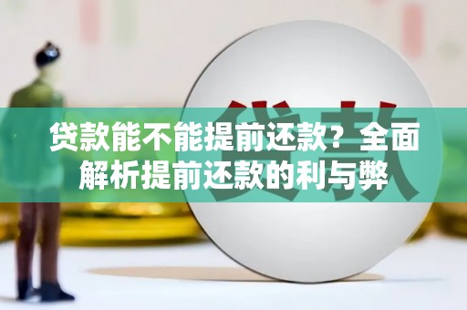 澎湖贷款能不能提前还款？全面解析提前还款的利与弊