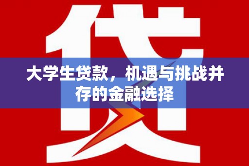 澎湖大学生贷款，机遇与挑战并存的金融选择