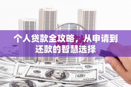 澎湖个人贷款全攻略，从申请到还款的智慧选择