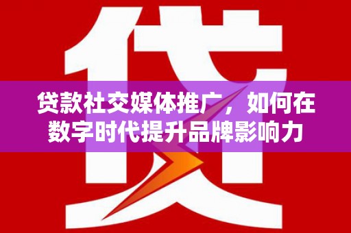 澎湖贷款社交媒体推广，如何在数字时代提升品牌影响力