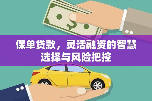澎湖保单贷款，灵活融资的智慧选择与风险把控