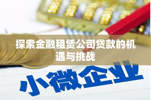 澎湖探索金融租赁公司贷款的机遇与挑战