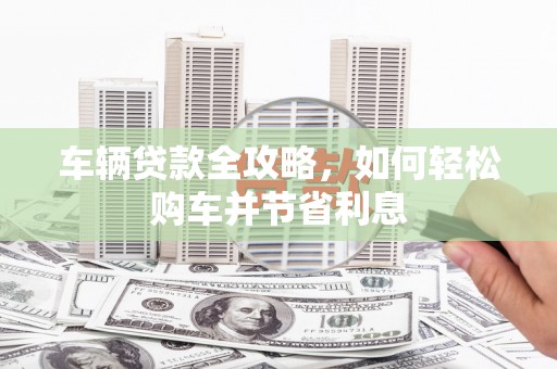 澎湖车辆贷款全攻略，如何轻松购车并节省利息