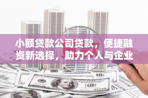 澎湖小额贷款公司贷款，便捷融资新选择，助力个人与企业成长