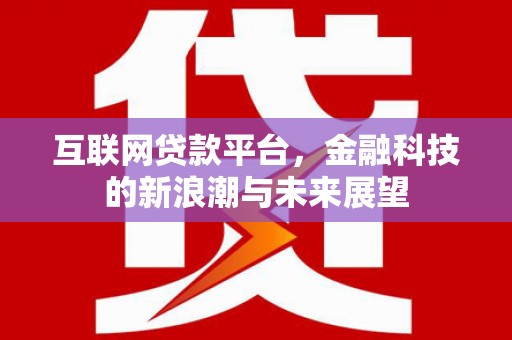 澎湖互联网贷款平台，金融科技的新浪潮与未来展望