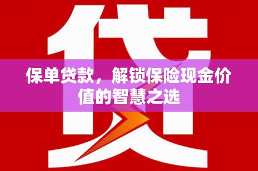 澎湖保单贷款，解锁保险现金价值的智慧之选