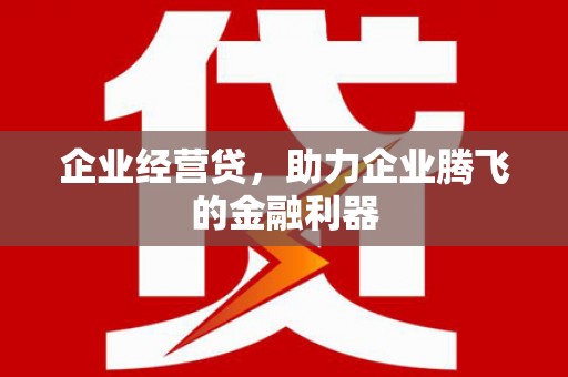 澎湖企业经营贷，助力企业腾飞的金融利器