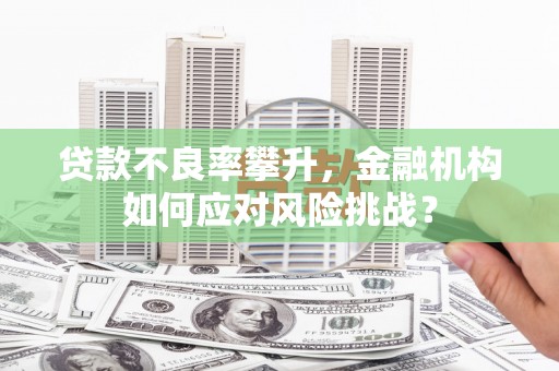 澎湖贷款不良率攀升，金融机构如何应对风险挑战？