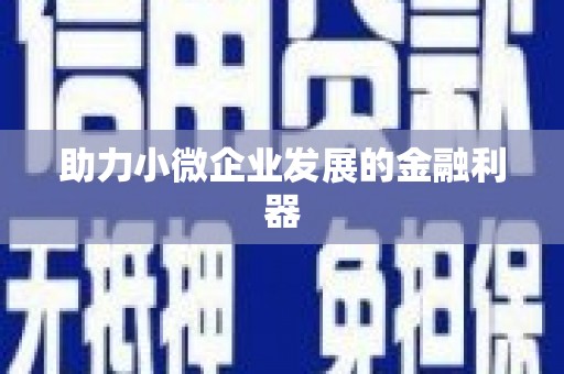 澎湖助力小微企业发展的金融利器