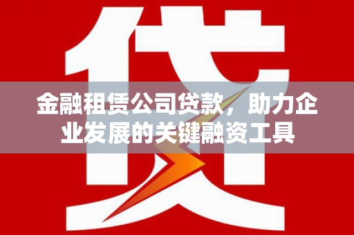 澎湖金融租赁公司贷款，助力企业发展的关键融资工具