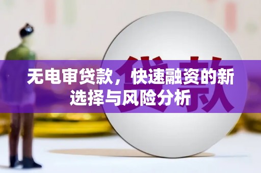 澎湖无电审贷款，快速融资的新选择与风险分析