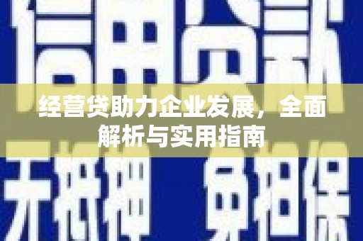 澎湖经营贷助力企业发展，全面解析与实用指南
