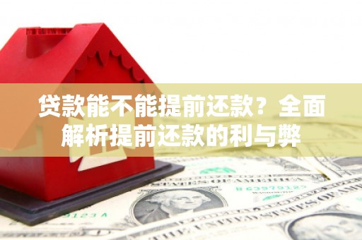 澎湖贷款能不能提前还款？全面解析提前还款的利与弊