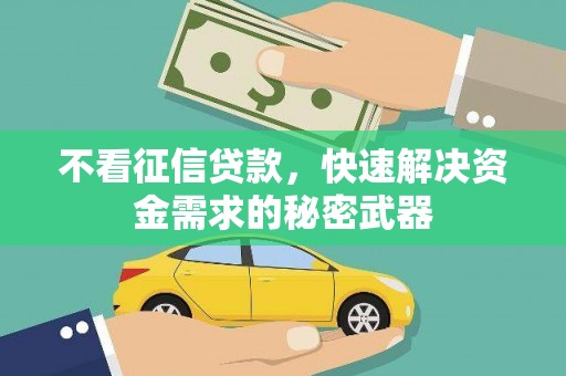 澎湖不看征信贷款，快速解决资金需求的秘密武器