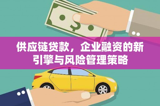 澎湖供应链贷款，企业融资的新引擎与风险管理策略
