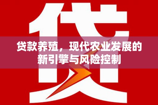 澎湖贷款养殖，现代农业发展的新引擎与风险控制