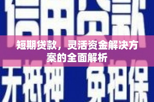 澎湖短期贷款，灵活资金解决方案的全面解析