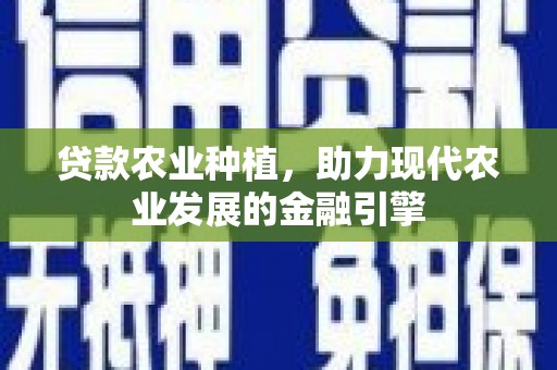 澎湖贷款农业种植，助力现代农业发展的金融引擎