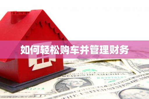 澎湖如何轻松购车并管理财务